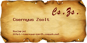 Csernyus Zsolt névjegykártya