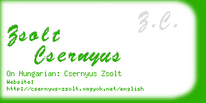 zsolt csernyus business card